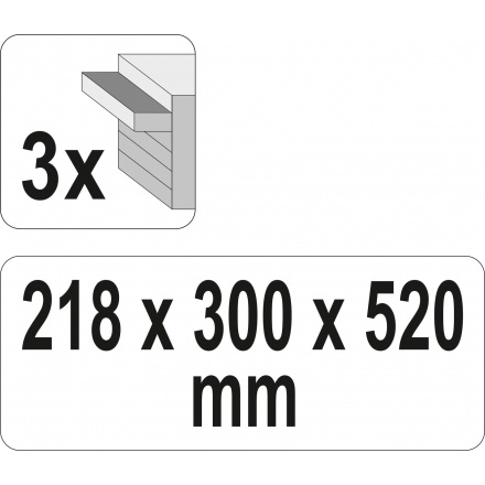 Skříňka na nářadí,  3x zásuvka, YT-08873