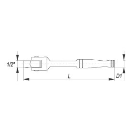 Ráčna 1/2" otočná 360 mm, YT-1241