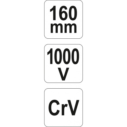 Kleště štípací boční 160mm VDE (1000V), YT-21158