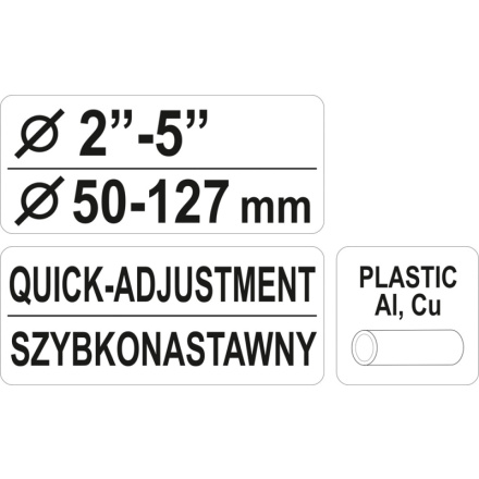 Řezač trubek 50 - 127 mm PVC, Al, Cu, YT-2235