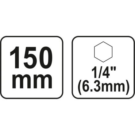 Nástavec pro ploché vrtáky 150mm, YT-3256