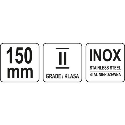 Pružné ocelové pravítko 150 mm, YT-70720