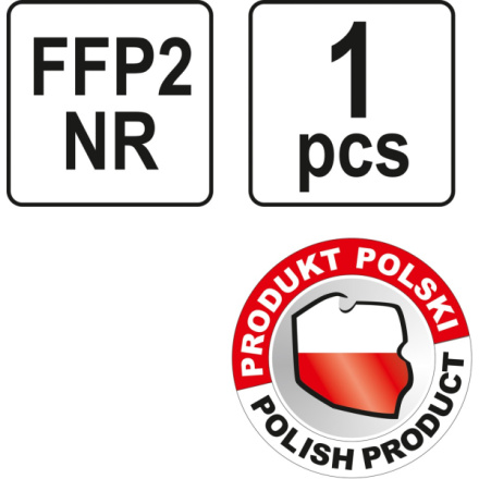 Respirátor s ventilem FS 923 V FFP2, YT-74949