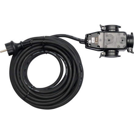 Prodlužovací kabel s gumovou izolací 20m -3zásuvky, YT-81162