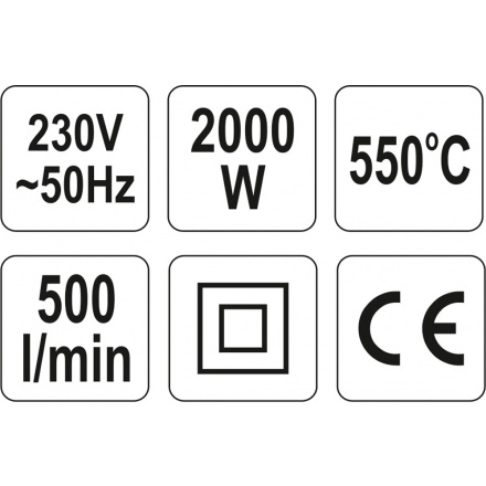 Pistole opalovací 2000 W, YT-82288