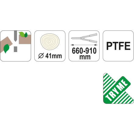 Nůžky na větve teleskop. 660-910mm, YT-8842