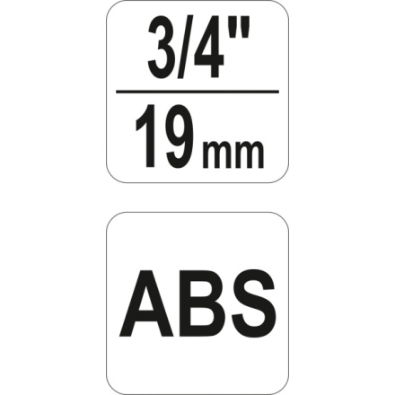 Šroubení 3/4", 19mm, ABS, YT-99812