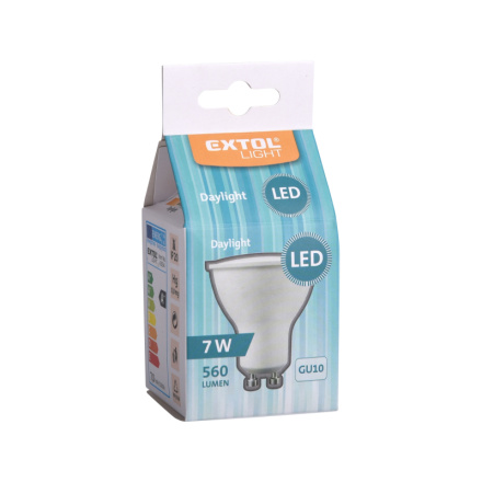 žárovka LED reflektorová, 560lm, 7W, GU10, denní bílá 43034