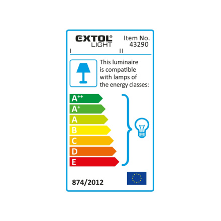 světlo závěsné se svorkou, 230V, 5m kabel, E27 43290