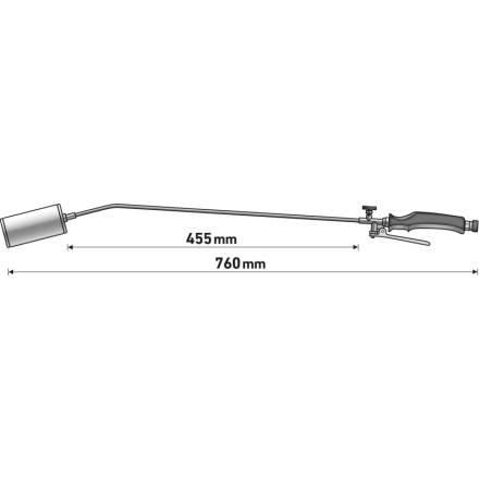 hořák nahřívací na propan-butan, průměr 60mm, délka 760mm 8848110