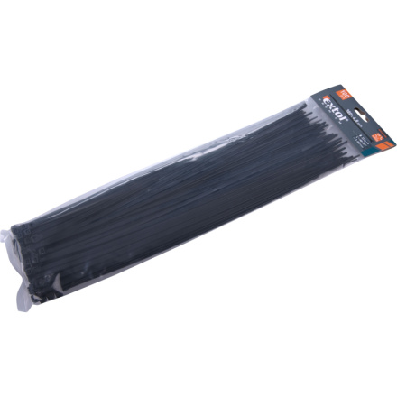 pásky stahovací na kabely černé, 380x4,8mm, 100ks, nylon PA66 8856164