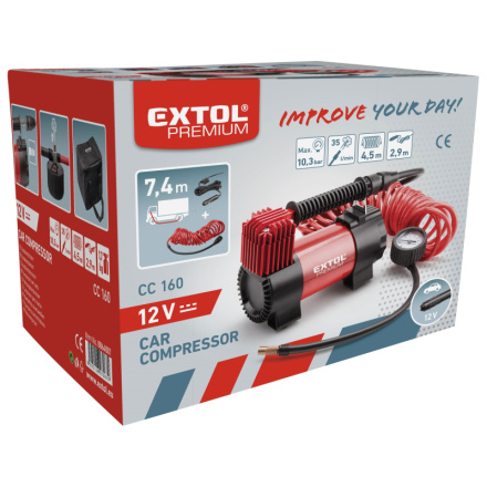 kompresor auto 12V v tašce s příslušenstvím, 12V, 10,3bar 8864001