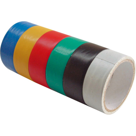 pásky izolační PVC, sada 6ks, 19mm x 18m, (3m x 6ks) 9550