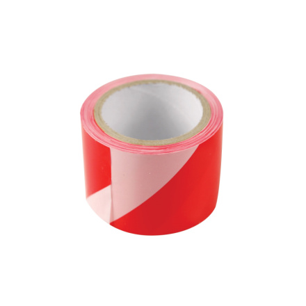 páska výstražná červeno-bílá, 75mm x 100m, PE 9565