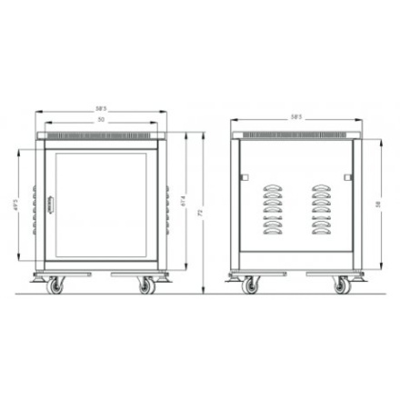 FRA10U Fonestar 19" kovový RACK 20-1-1018