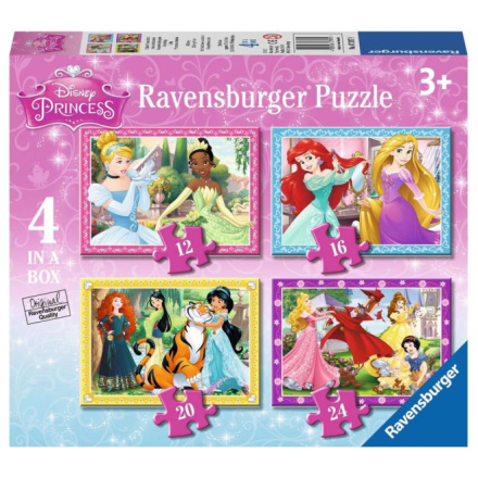 RAVENSBURGER Puzzle Disney Princezny: Láskyplná péče 4v1 (12,16,20,24 dílků) 111933