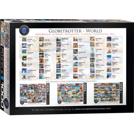 EUROGRAPHICS Puzzle Světoběžník - celý svět 1000 dílků 114813
