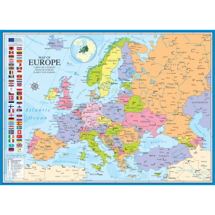 EUROGRAPHICS Puzzle Mapa Evropy 1000 dílků 115432