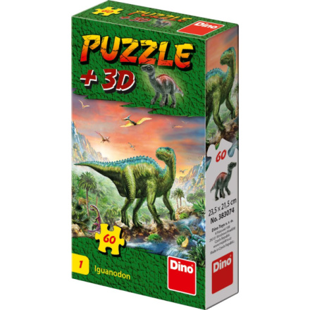 Puzzle s figurkou dinosaura: Iguanodon 60 dílků 115843