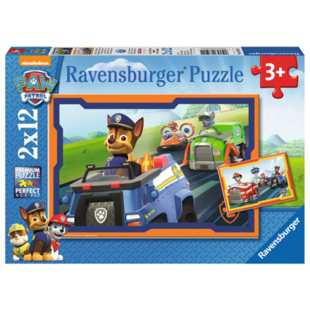 RAVENSBURGER Puzzle Tlapková patrola v akci 2x12 dílků 116453