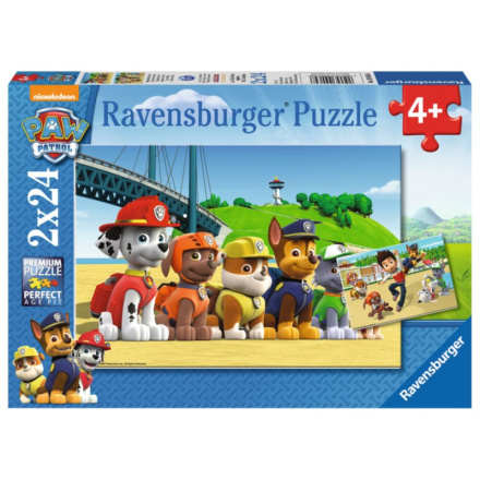 RAVENSBURGER Puzzle Tlapková patrola: Psí hrdinové 2x24 dílků 116465