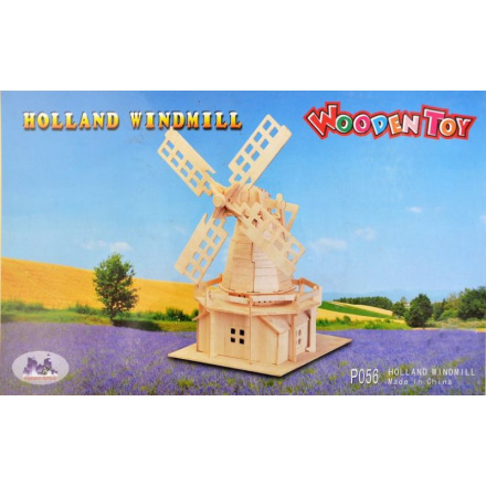 WOODEN TOY , WCK 3D puzzle Holandský větrný mlýn 116826