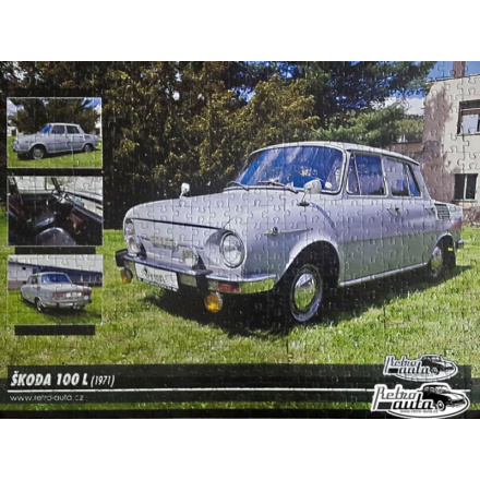 RETRO-AUTA Puzzle č. 8 Škoda 100 L (1971) 500 dílků 117423