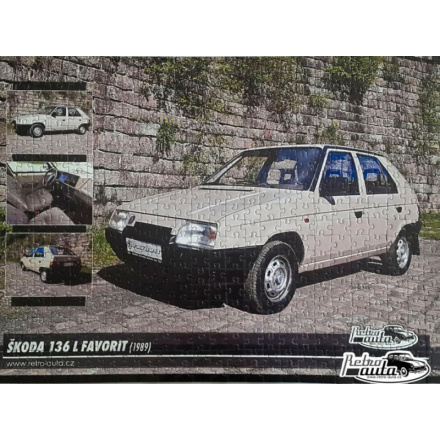 RETRO-AUTA Puzzle č. 13 Škoda Favorit 136 L (1989) 500 dílků 117435