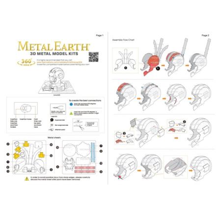 METAL EARTH 3D puzzle Avengers: Iron Man - helma 117908