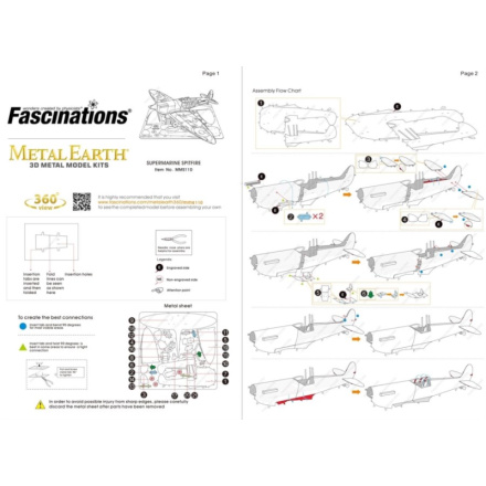 METAL EARTH 3D puzzle Stíhací letoun Supermarine Spitfire 118192