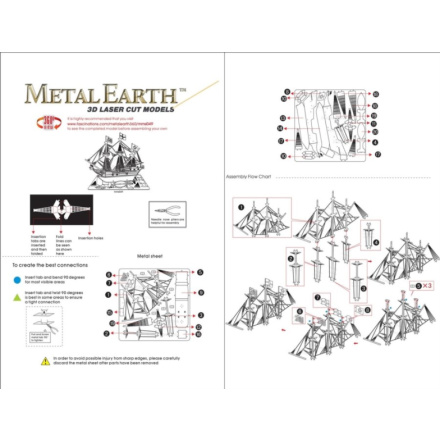 METAL EARTH 3D puzzle Loď Golden Hind (zlatá) 118198