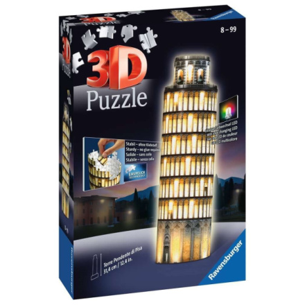 Svítící 3D puzzle Noční edice Šikmá věž v Pise 216 dílků 119841