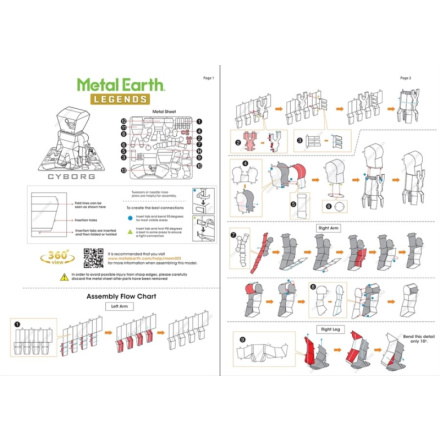 METAL EARTH 3D puzzle Justice League: Cyborg figurka 120077