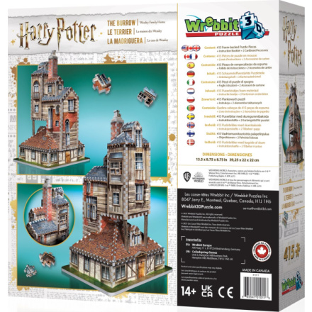WREBBIT 3D puzzle Harry Potter: Doupě 415 dílků 120697