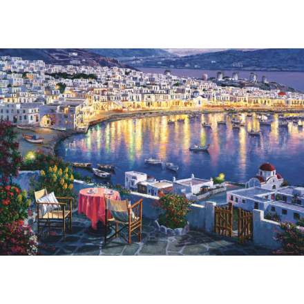 TREFL Puzzle Mykonos za soumraku, Řecko 1500 dílků 122135