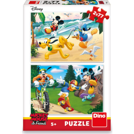 DINO Puzzle Mickey sportuje 2x77 dílků 122376