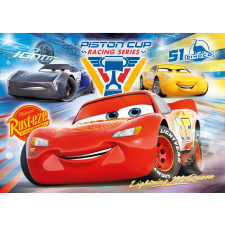 CLEMENTONI Puzzle Auta 3: Piston Cup 104 dílků 122725