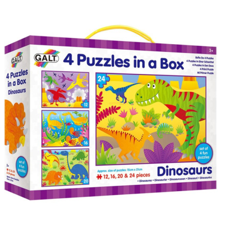 GALT Puzzle V zemi dinosaurů 4v1 (12,16,20,24 dílků) 122936