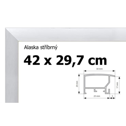 BFHM Alaska hliníkový rám na puzzle 42x29,7cm A3 - stříbrný 123026