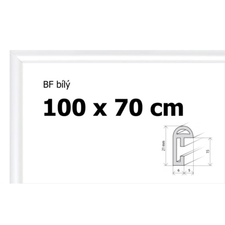 BFHM Plastový rám na puzzle 100x70cm - bílý 123049