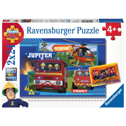 RAVENSBURGER Puzzle Požárník Sam: Výjezd 2x24 dílků 123942