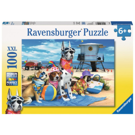 RAVENSBURGER Puzzle Zákaz psů na pláži XXL 100 dílků 123943