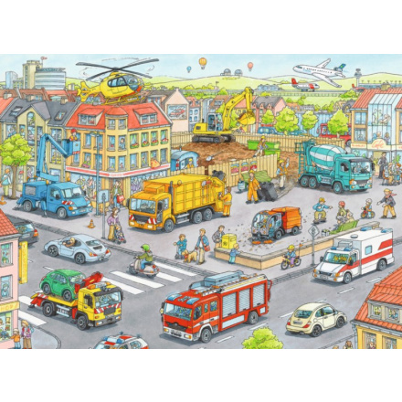 RAVENSBURGER Puzzle Auta ve městě XXL 100 dílků 123945