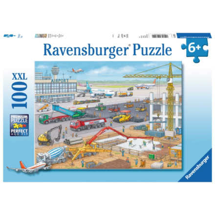 RAVENSBURGER Puzzle Staveniště na letišti XXL 100 dílků 123949