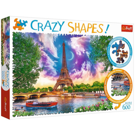 TREFL Crazy Shapes puzzle Obloha nad Paříží 600 dílků 125426