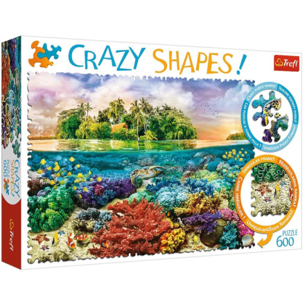 TREFL Crazy Shapes puzzle Tropický ostrov 600 dílků 125427