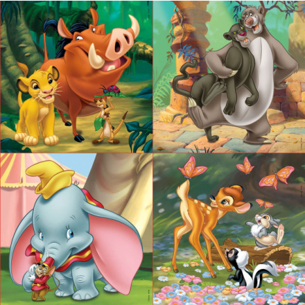 EDUCA Puzzle Disney pohádky 4v1 (12,16,20,25 dílků) 126080