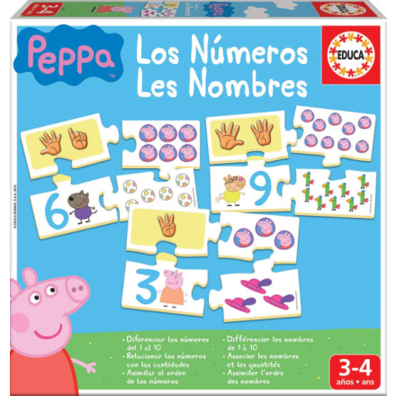 EDUCA Puzzle Prasátko Peppa: Počítání 10x4 dílků 126088