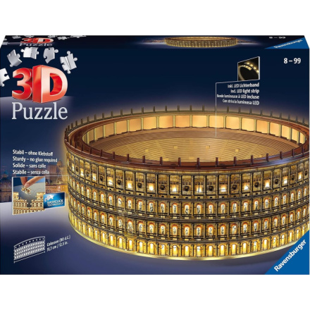 Svítící 3D puzzle Noční edice Koloseum, Řím 262 dílků 130506