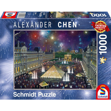 SCHMIDT Puzzle Ohňostroj v Louvru 1000 dílků 131898